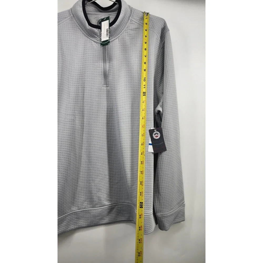 Flag & Anthem Men's Grey XL Claremont Performance Textured 1/4 Zip Jacket‎ NWT